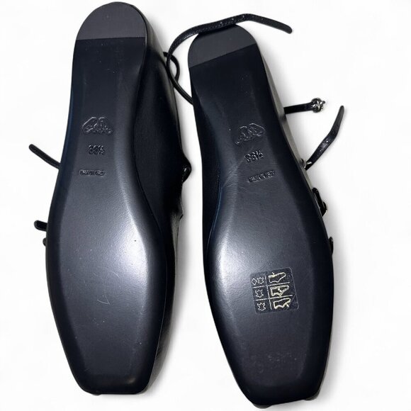 Alexander McQueen Strappy MaryJane Black Leather Caged Ballet Flat sz EU 36.5 - Picture 13 of 15